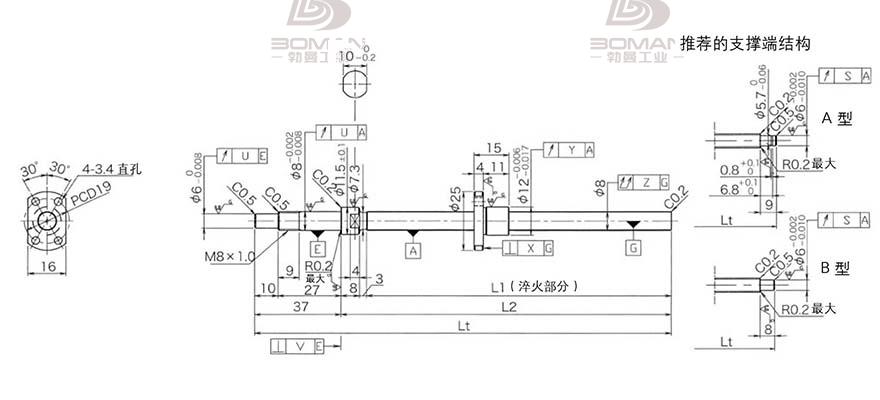 KURODA DP0801JS-HDNR-0180B-C3F 黑田精工滚珠丝杆滑台