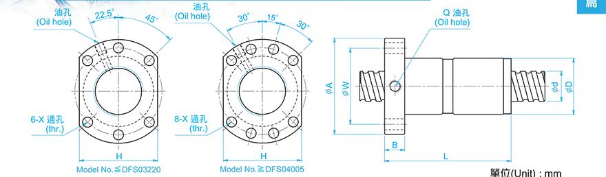 TBI DFS02006-4.8 tbi滚珠丝杆尺寸说明书